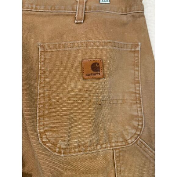 Carhartt Mens‎ B11 Brown Loose Fit Carpenter Thrashed Work Wear Pants 36x34 - Picture 6 of 10